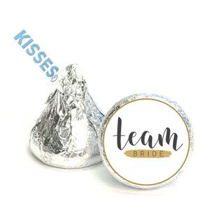 Team Bride| Kisses Candy Stickers | 100ct| Waterproof| Glossy Vinyl | Bridal